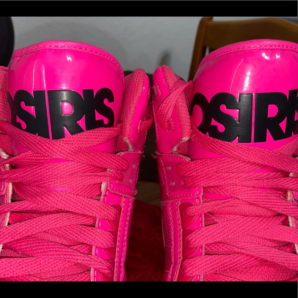 Used OSIRIS Neon Pink Skate Hi-Top Sneakers